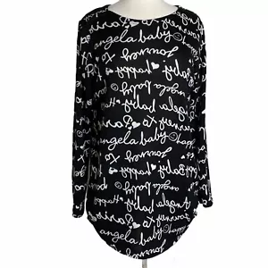 Allegra K Damen schwarz weiß Pullover Tunika Oberteil Angela Baby Gr. M - Bild 1 von 12