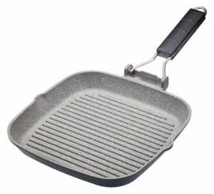 MasterClass Induktionsgeeignete Antihaft-Grillpfanne mit Klappgriff 24 cm 95"... - Bild 1 von 7