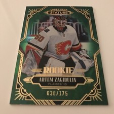 NHL Card, Artem Zagidulin, Green Rookie xxx/175, Stature 2020-21, Calgary