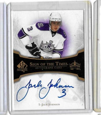 JACK JOHNSON 2007-08 SP AUTHENTIC SIGN OF THE TIMES CERTIFIED AUTOGRAPH