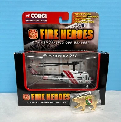 Corgi California Department of Forestry Fire Helicopter (Retired) RARE w/Pin - Image 1 of 4