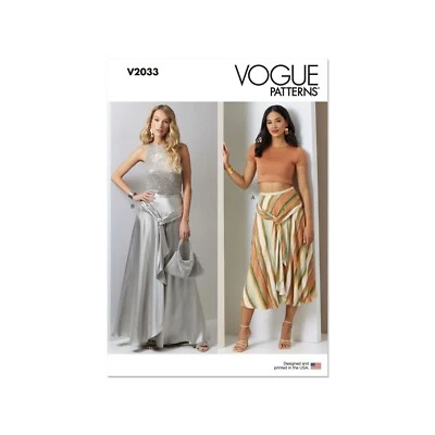 Vogue Schnittmuster V2033 - Rock - abgerundeter Saumkante und Sattel - Bild 1 von 4