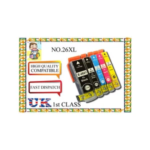 15 TINTENPATRONEN FÜR EPSON DRUCKER E2621-4 Range 26XL NICHT ORIGINAL - Bild 1 von 1