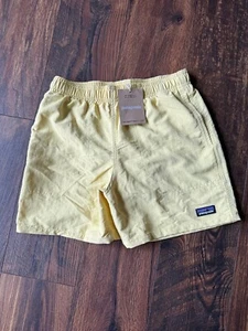 NEW Patagonia Kids Baggies Shorts 5" Lined Milled Yellow Size Medium 10 - Picture 1 of 2