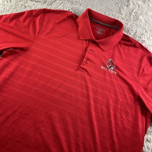 Ball State Cardinals Polo Shirt Mens 2XL Red White Black Champion Short Sleeve - Picture 1 of 9