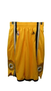 New Indiana Pacers Mens Size S Small Yellow Adidas Swingman Shorts $65 - Picture 1 of 9