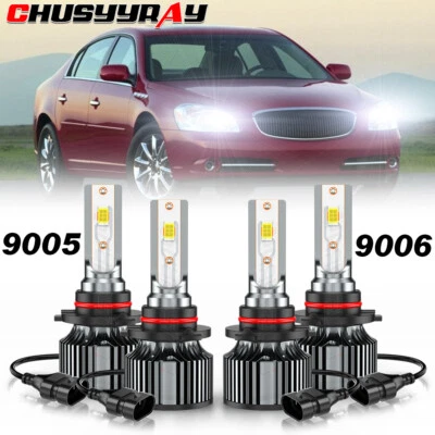 Комплект светодиодных фар головного света для седана Buick Lucerne CXL 2006-2011 9005 9006 высокие и низкие лампы - Изображение 1 из 4