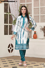 Tawakkal 2-PC Embellished Silk Tie Dye Shalwar Kameez Pakistani/Indian LARGE 46"