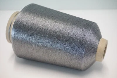 R09 (48€/kg) 450g LUREX METALLGARN RUNDGARN SILBER (30) Glitzergarn Effektgarn - Bild 1 von 3