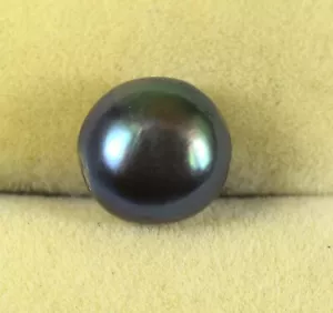 Natural Tahitian Grayish Black South Sea Pearl 5.50 Ct Round Gemstone E3660 - Picture 1 of 9