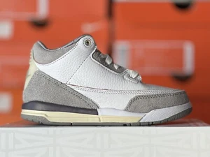 DS NIKE AIR JORDAN 3 SP PS A MA MANIERE SIZE 11C DJ0718-110 WHITE PRE SCHOOL - Picture 1 of 12
