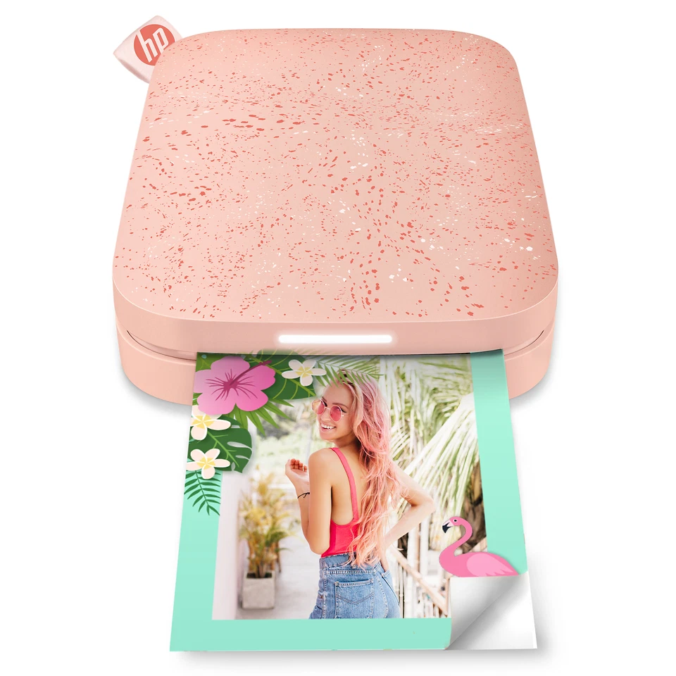 HP Sprocket Portable Printer, 2x3 Photo Printer Prints on Zink Paper, Blush Pink - Image 1 of 4