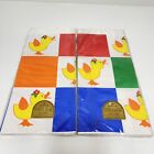 2 Vintage Sealed Hallmark Paper Tablecloths 102 x 60in Ducks Red Yellow Green