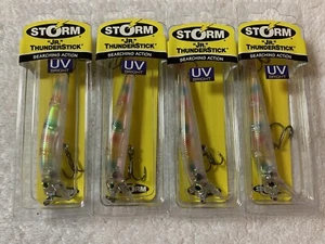 (LOT OF 4) STORM JR THUNDERSTICK 1/4oz. GHOST WONDER BREAD UV NIP - Picture 1 of 3