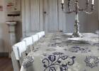 Cotton Tablecloth by the Metre Washable, Rania Grey 226-2119