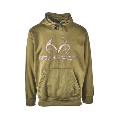 Sudadera con capucha para hombre Realtree borde logotipo camuflaje forro polar pulóver (S05), (S06) Foto 1 de 4