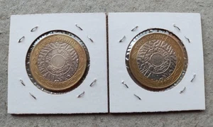 1997 & 2000 TECHNOLOGIE STEHT AUF DEN SCHULTERN DER RIESEN 2 PFUND MÜNZEN CIR LOT - Bild 1 von 10