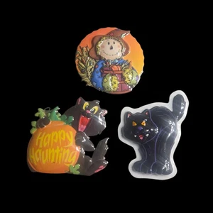 3 Halloween Caketoppers 3D DecoPac inkl. Kunststoff 4"-5"Scheuche schwarze Katze Dekor - Bild 1 von 9