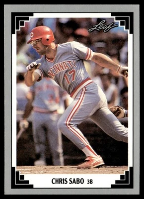 1991 Leaf Chris Sabo Cincinnati Reds #65 - Image 1 of 2