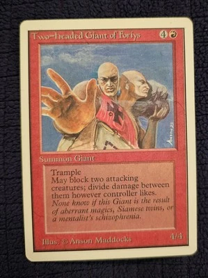 MTG Two-Headed Giant of Foriys Unlimited Magic the Gathering MP - Image 1 of 2