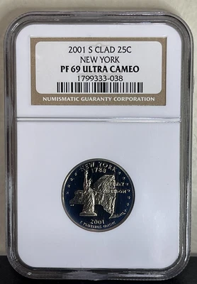 2001 S New York State Quarter NGC PR69 UCAM - Image 1 of 2