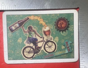 NEW BELGIUM FORT COLLINS COLO. FAT TIRE BIKE POSTCARD RECTANGLE  BEER COASTER - Picture 1 of 2