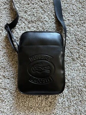 Bolso de hombro Supreme Lacoste negro SS18 Foto 1 de 4