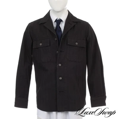 #1 MENSWEAR LNWOT Visvim Made Japan Black Herringbone Twill 2 Pocket Shacket 3 - Image 1 of 4