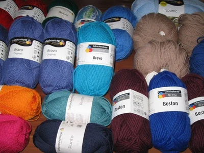 Wollpaket Schachenmayr verschiedene Garne "Acryl, Merino, Baumwolle" ca. 1241g - Bild 1 von 4