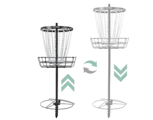 Disc Golf Korb mit 24/12 Heavy Duty Ketten, tragbare Disc Golf Zielscheibe mit Anzeige - Bild 1 von 8