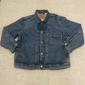 Levi's Trucker Jacket Men's XL Blue Denim Casual Mid-Length Big E - Picture 1 of 7