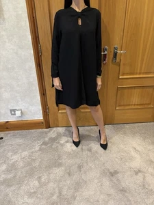 Proenza Schouler Kleid schwarz Krepp Schleife / UK 10 - Bild 1 von 11