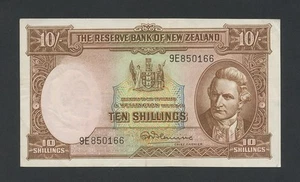 NEW ZEALAND 10 shillings note 1940 1960 Krause 158d Banknotes - Picture 1 of 2