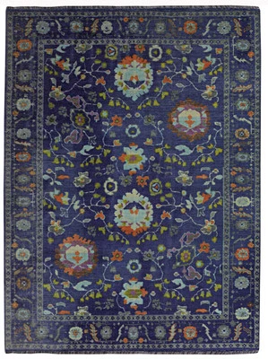 Linon Logan Edina Polyester 2' X 3' Accent Rug in Navy and Blue - Image 1 of 4