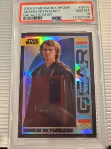 2024 TOPPS CHROME STAR WARS GALACTIC GEAR #GG18 ANAKIN SKYWALKER PSA 10 - Picture 1 of 2