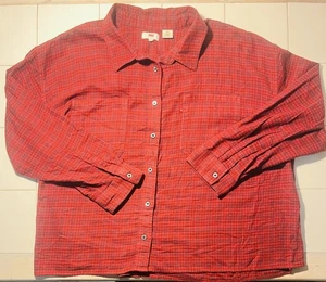 Levi’s Red Check Plaid Flannel Shirt Men’s 3X – Long Sleeve Button Front Cotton - Picture 1 of 8