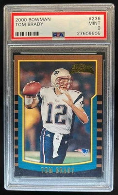 Bowman Tom Brady Rookie RC #236 2000 Patriots PSA 9 Foto 1 de 2
