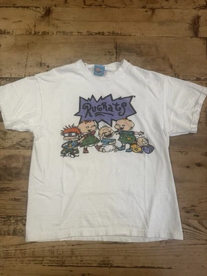 Camiseta Rugrats Vintage Años 90 Juvenil Grande Gris Nickelodeon Dibujos Animados EE. UU. Niños Niños Foto 1 de 4