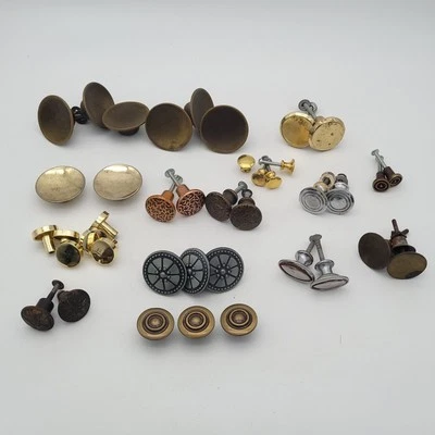 40 Pc Knobs Drawer Pulls Mix Lot Vtg Salvage Bronze & Brass, Many Match Sets - Image 1 of 4