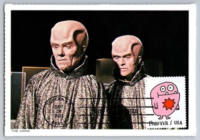 #5636 Message Monster Pink FDC Maxi Card on Star Trek Post Card - Image 1 of 2