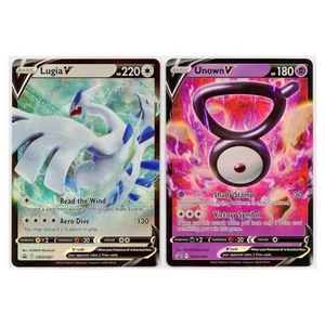 Pokémon Lugia V 2023 Espada y Escudo Estrella Negra Promo Set de 2 Casi Como Nuevo - Imagen 1 de 4