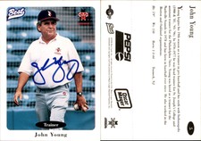 John Young Signed 1996 Best Indianapolis Indians #5 Card *Autograph Den* Auto