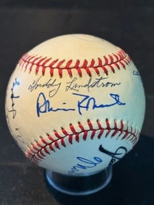 Hall of Famers Multi Signed MLB Baseball Auto x14 HOF Carew Lindstrom Johnson - Picture 1 of 6