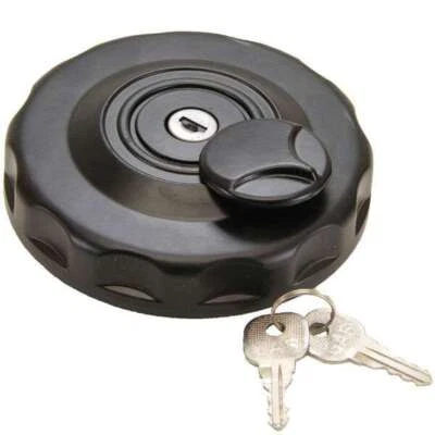 RECAMBO abschließbarer LKW Tankdeckel SCHWARZ mit 2 Schlüsseln NEU+OVP 10,5cm x 8cm