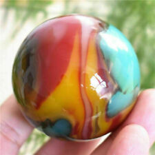 52MM Raw Ore Rainbowstone Jade Agate Crystal Healing Ball Sphere With Stand