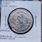 MEXICO 1985 200 Pesos DOUBLE EDGE CLIP ERROR  Read Specs on the 2x2 Holder!!!