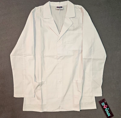 Sivvan Medical Lab Coat Unisex Small Doctor and Nurse Uniform Long Sleeves - Image 1 of 4