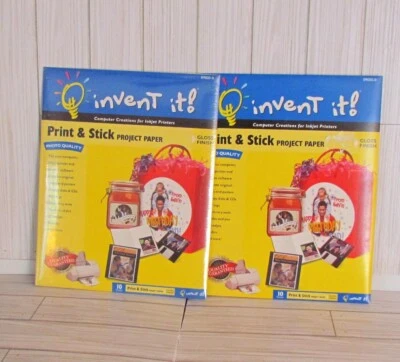 Invent It! Print & Stick Project Paper - Photo Quality Gloss Paper 18 Sheets - Image 1 of 3