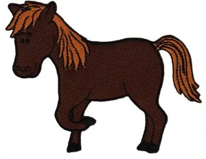 Ac11★Pony Caballo Montar Parche para Planchar Imagen Aplicación 9,5 x 7,6 cm - Imagen 1 de 1