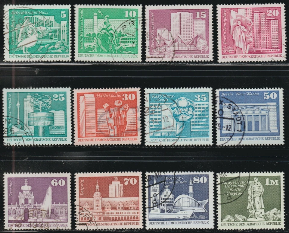 DDR 1973-74 SC# 1430 - 1442 - Twelve Different Stamps - Used Lot # 126 - Image 1 of 1